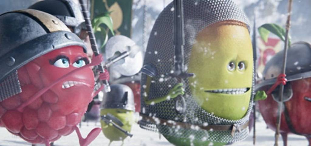Des fruits animés en armure