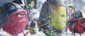 Des fruits animés en armure