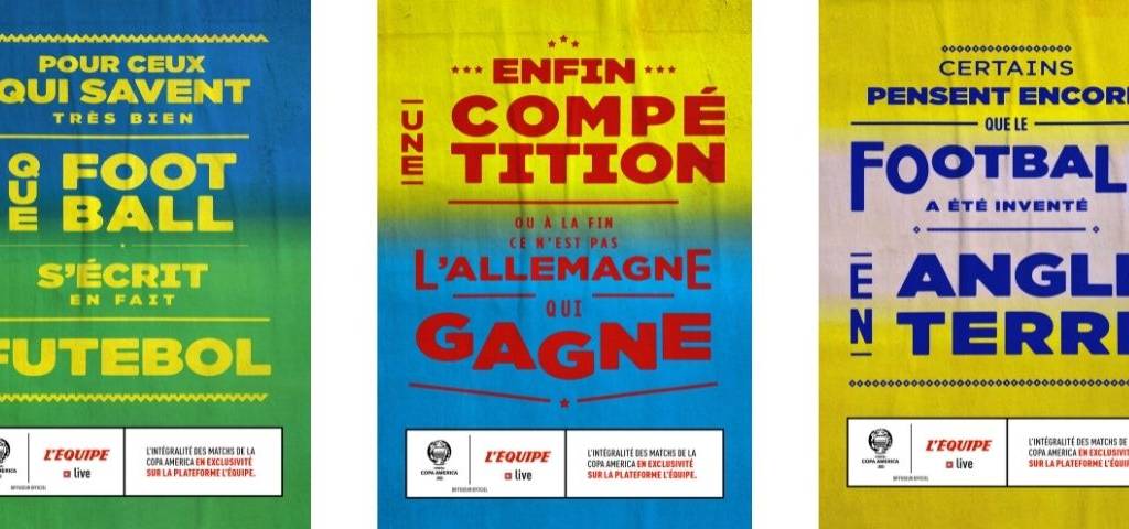 Affiche de l'Equipe aux couleurs brésiliennes