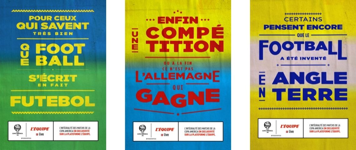 L’Équipe décroche les droits de la prestigieuse Copa America 2021 Affiche de l'Equipe aux couleurs brésiliennes