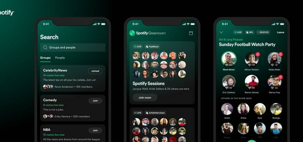 Application Spotify greenroom