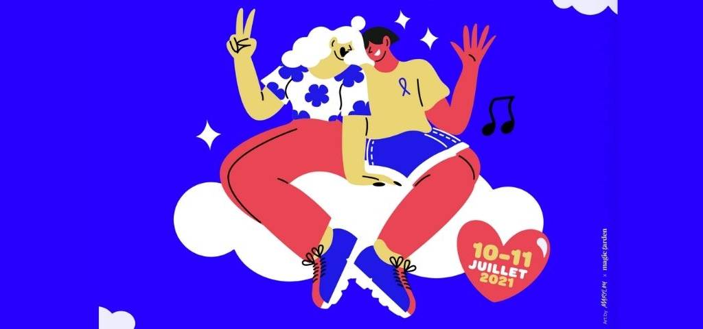 Affiche Touquether festival - un garçon et une fille dessinés