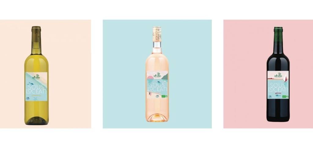 Des bouteilles de vin blanc, rosé et rouge