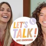 Logo Let's talk avec 2 femmes souriantes en arrière plan