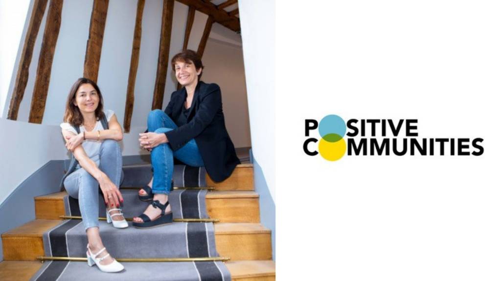 2 femmes et logo  - positive communities