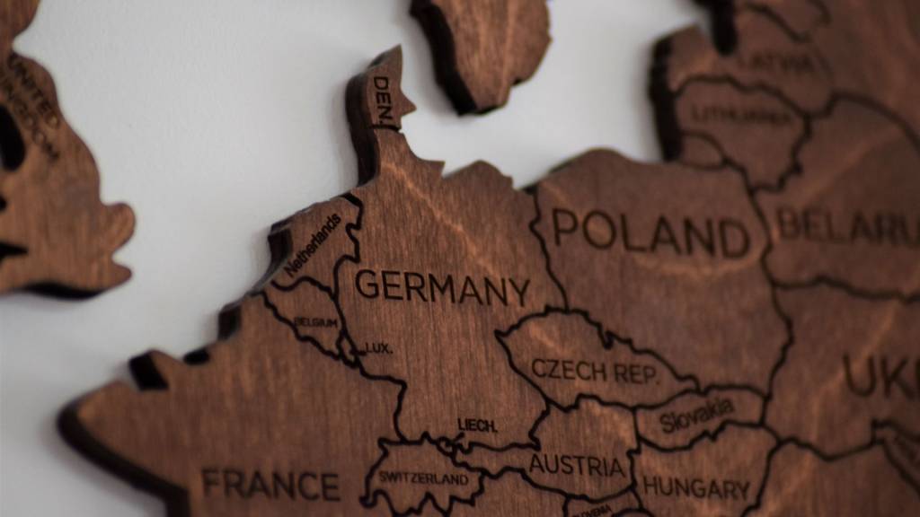 Carte europe en bois