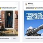 Femme agée sur le pas de sa porte / Missile
