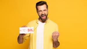 Homme, heureux, titre cadeau