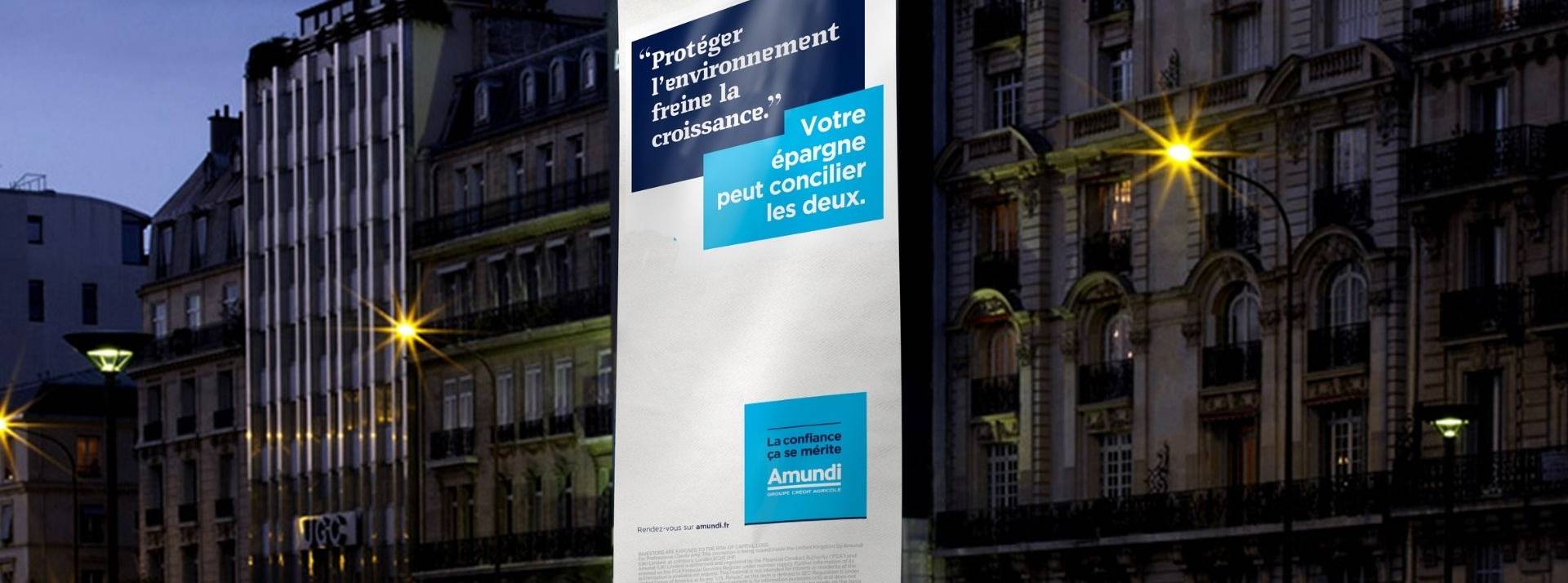 L’agence W accompagne Amundi pour le lancement de sa grande campagne européenne sur le thème de l’investissement responsable intitulée « les deux mondes ». Message : Protéger l'environnement freine la croissance - - - Votre éparge peut concilier les deux -