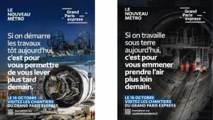 Affiche campagne du nouveau métro