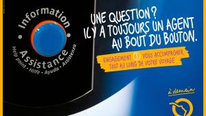 Affiche RATP : Une question ? Il ya toujours un agent au bout du bouton