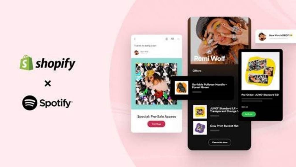 Visuel application shopify - spotify