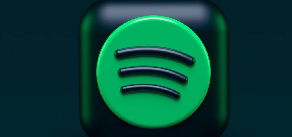 Logo spotify sur un cube
