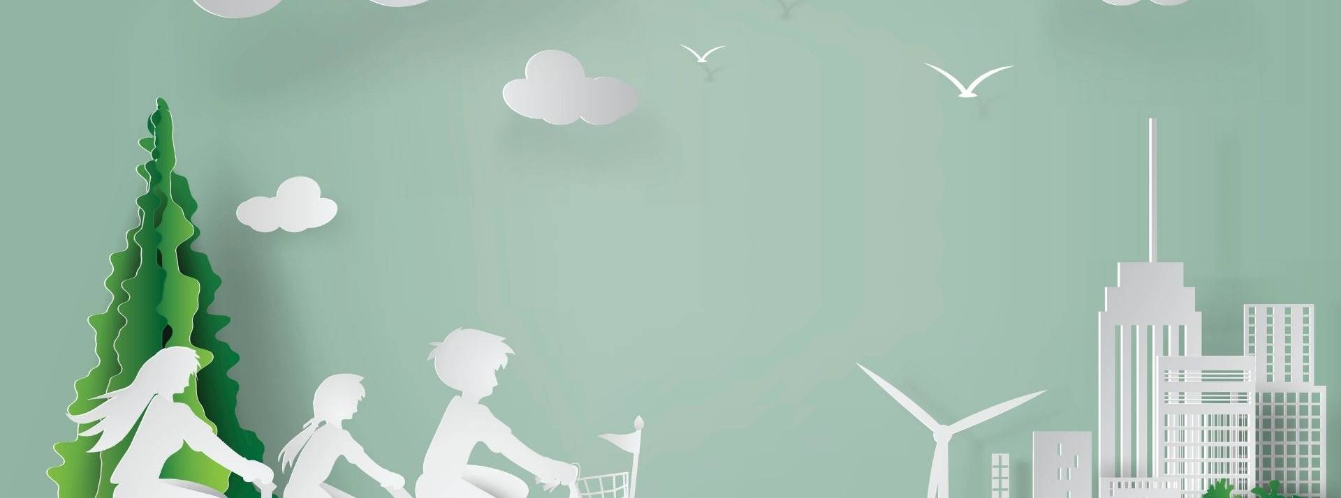 Too Good To Go s’associe à Ulule pour offrir 10 places de formation pour « créer et lancer son entreprise à impact ». Famille faisant du vélo avec des éoliennes en arrière plan