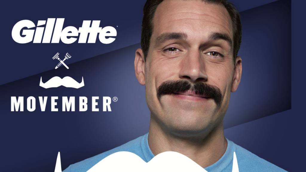Affiche de la campagne de sensibilisation Gillette x Movember.