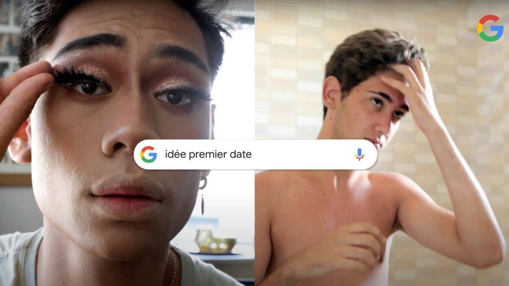 Jeune homme se mettant des faux cils