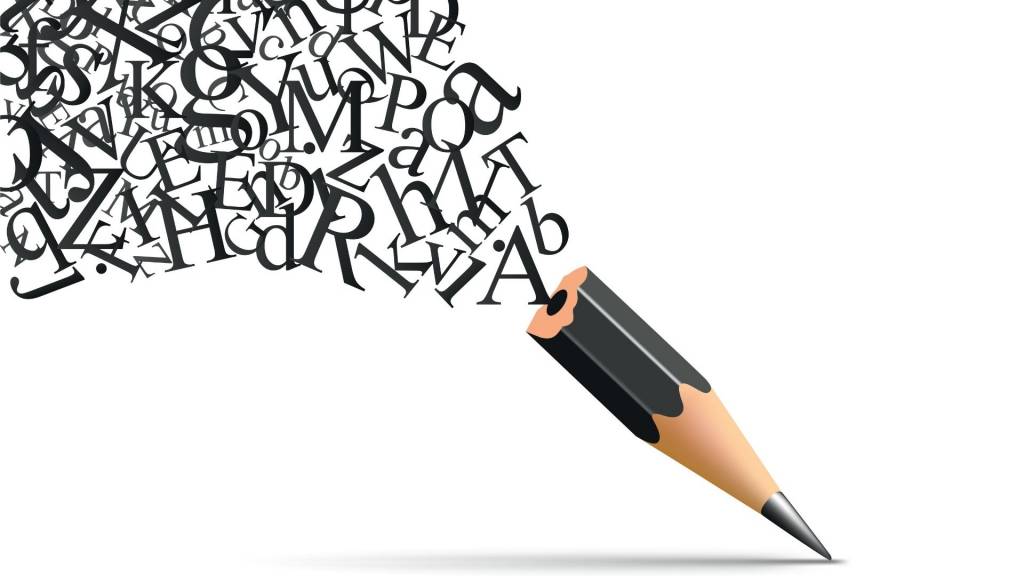 Concept de l’art littéraire avec des lettres qui sortent d’un crayon