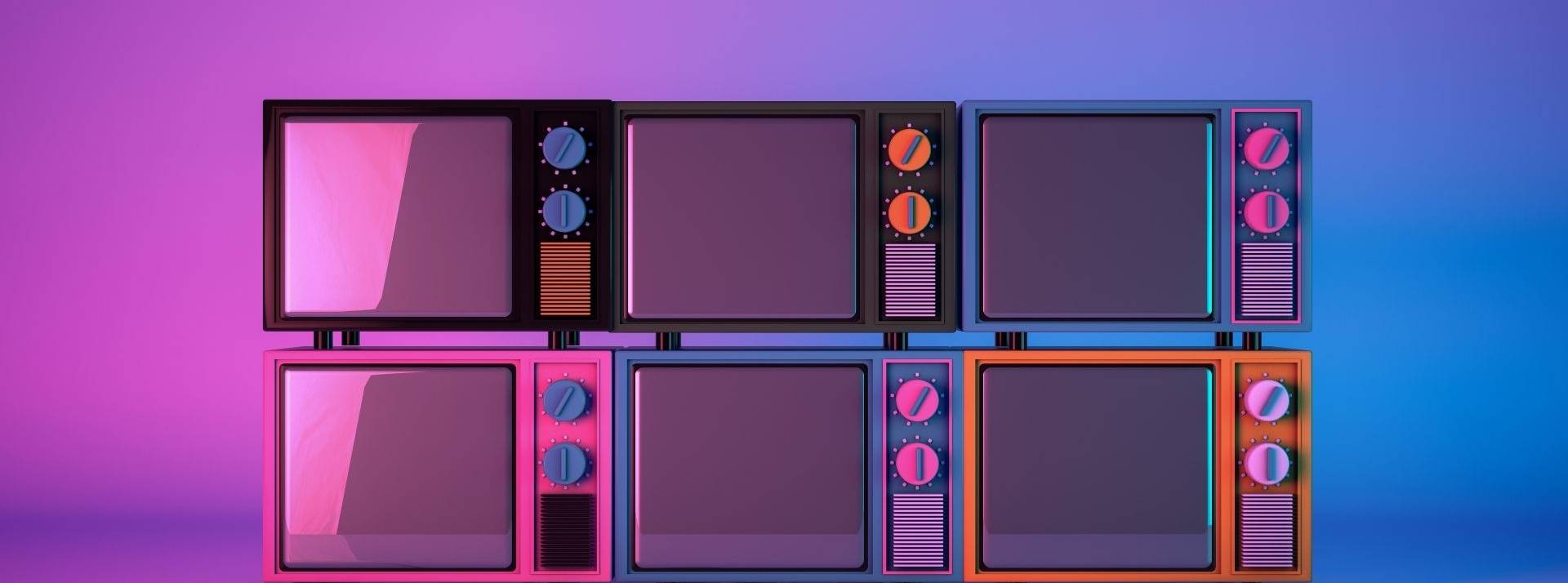 Un an après avoir été la première régie publicitaire à diffuser des spots TV adressés, FranceTV Publicité dresse un bilan positif et prometteur de la TV segmentée. Maquette de téléviseur vintage coloré, moniteur vide d’espace vide