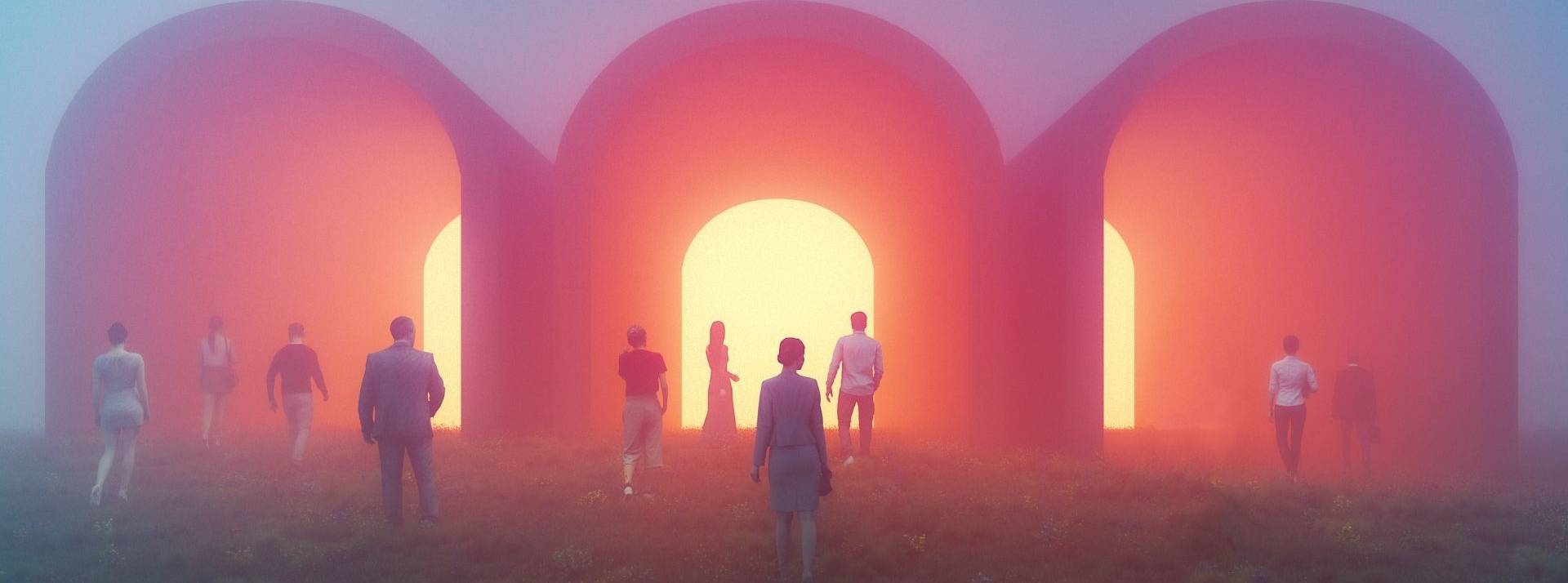 Le nouveau site de prescription de la Fnac qui déniche le meilleur de la culture et de la technologie Personnes marchant vers des tunnels éclairés