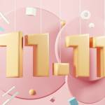 11.11 avec des ballons en fond