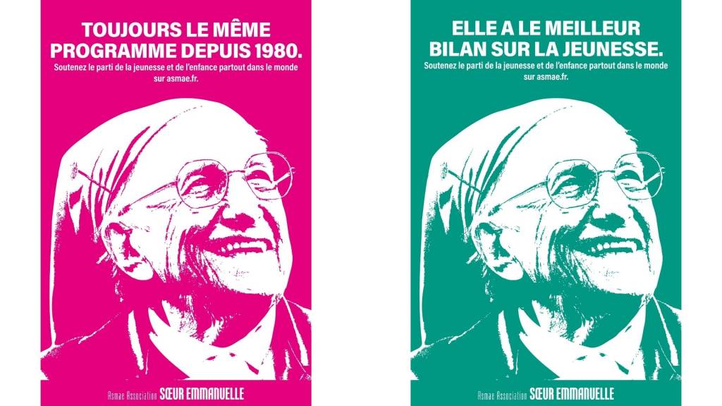 Affiche avec soeur Emmanuelle