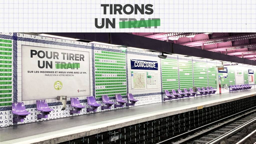 Affiches ans le métro