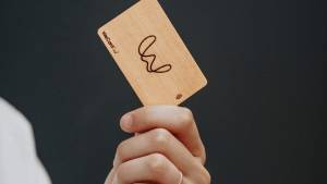 carte de visite en bois