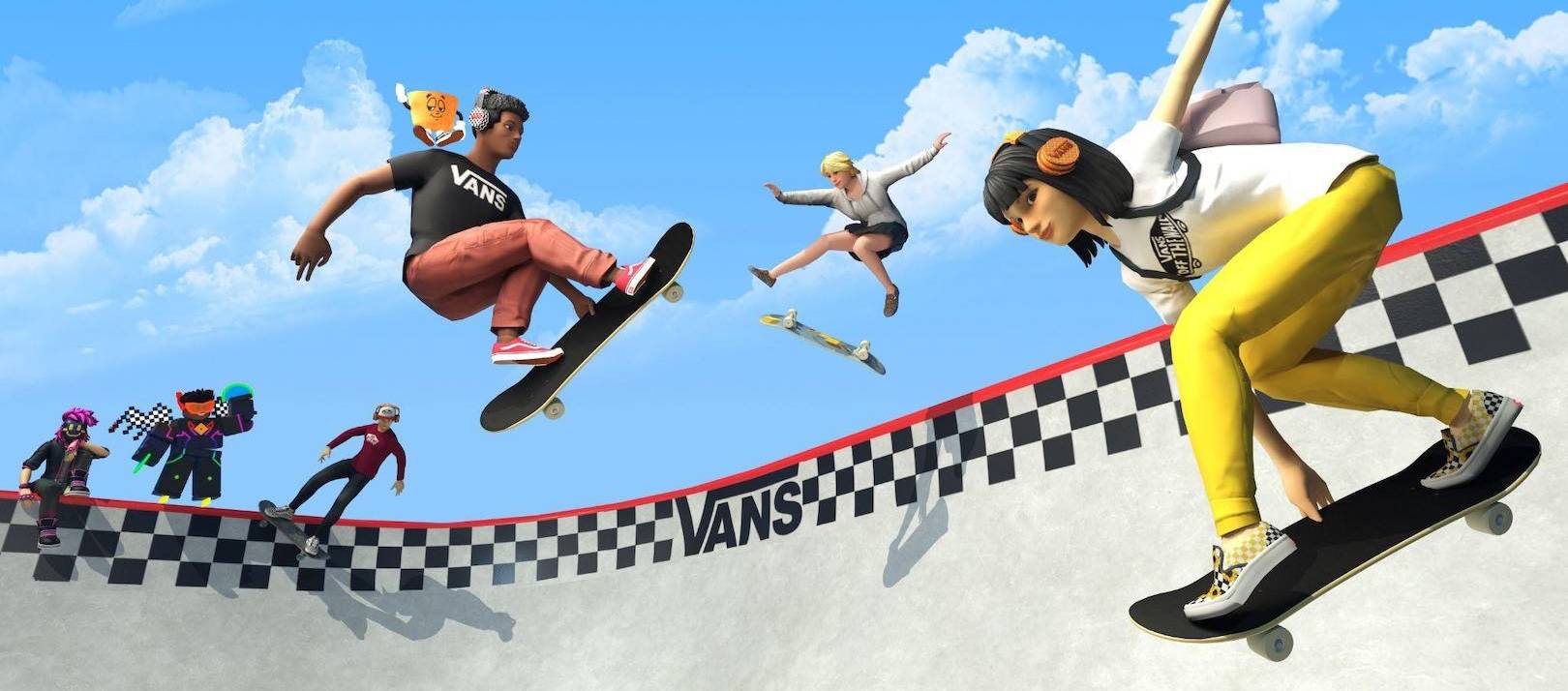 Roblox et Vans Des skaters virtuels glissent dans un skatepark