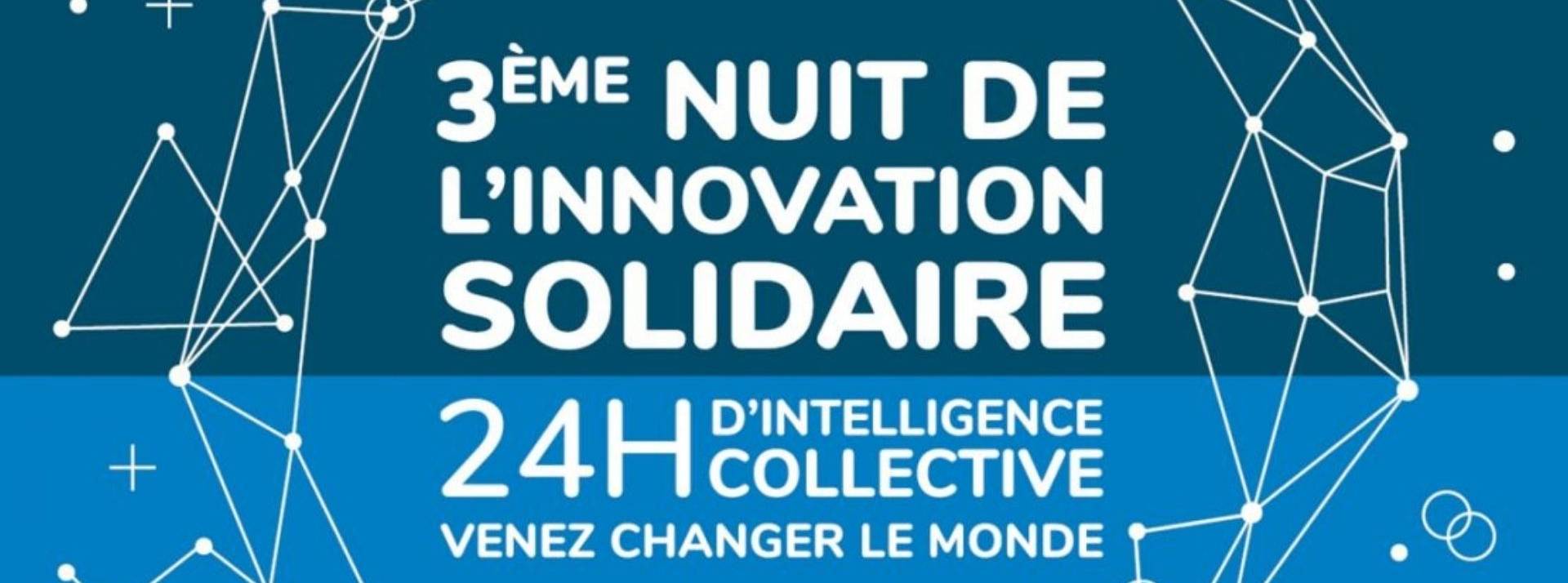 , Handicap International, la Fondation INSA et Dynergie unissent à nouveau leurs forces en organisant les 27 et 28 janvier 2022 la troisième Nuit de l’Innovation Solidaire Logo 3eme nuit innovation solidaire