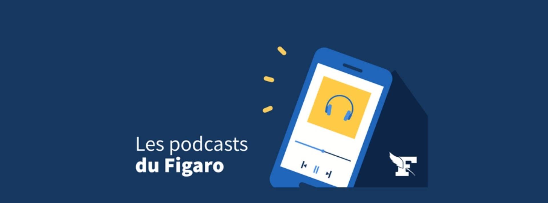 Le Figaro lance de nouveaux podcasts et s’associe à Apple afin de créer sa chaîne freemium sur Apple Podcasts. Logo figaro podcasts