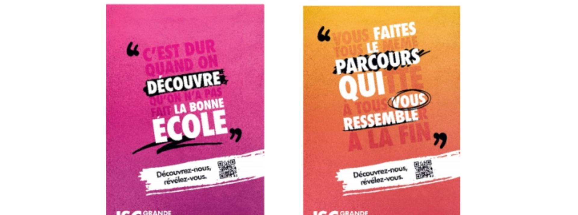 Le Groupe ISC Paris lance une campagne publicitaire qui encourage les jeunes à l'empowerment et à la révélation de soi Affiches de la campagne de l'ISC