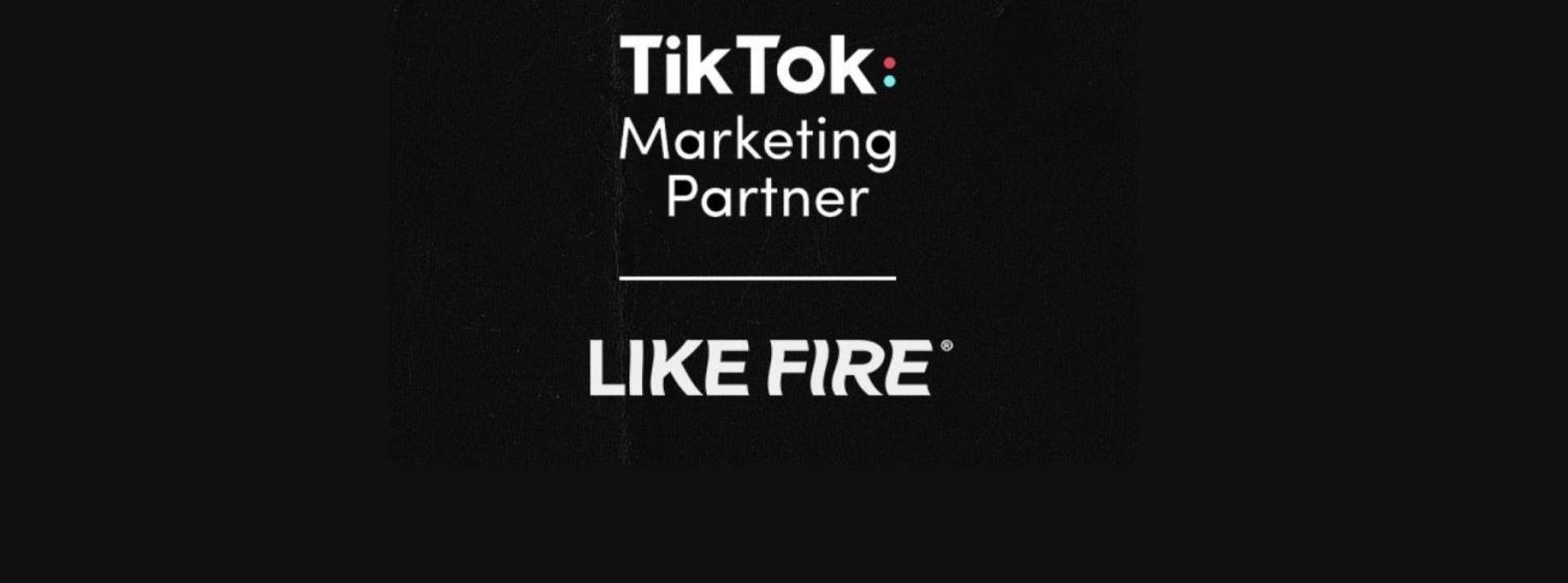 Like Fire devient le premier studio musical français à intégrer le programme officiel « Sound Partner » de TikTok. Logo TikTok marketing partner