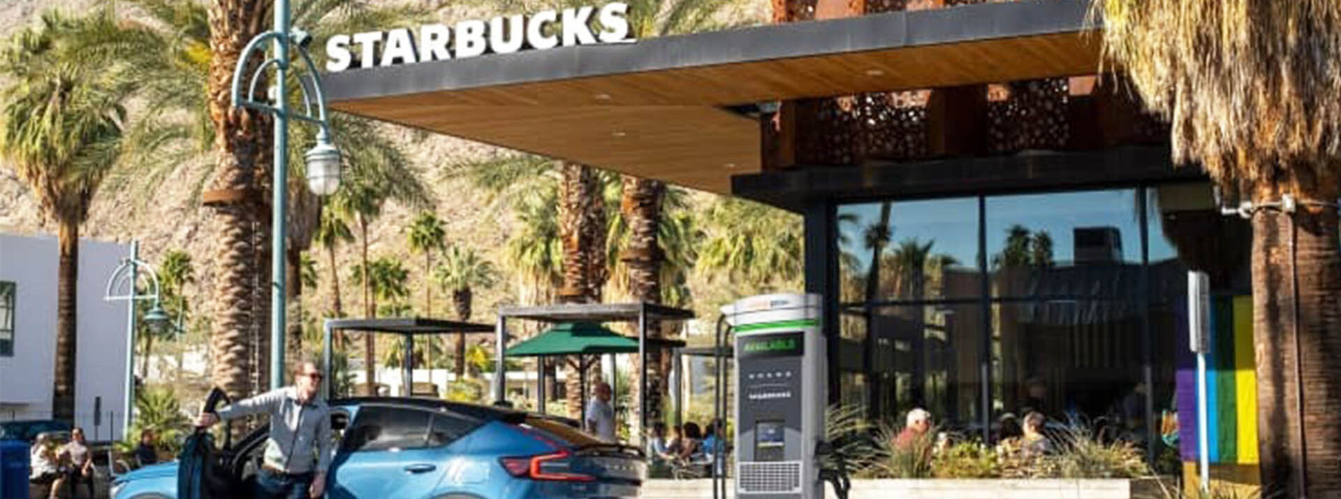Starbucks Borne de recharge électrique